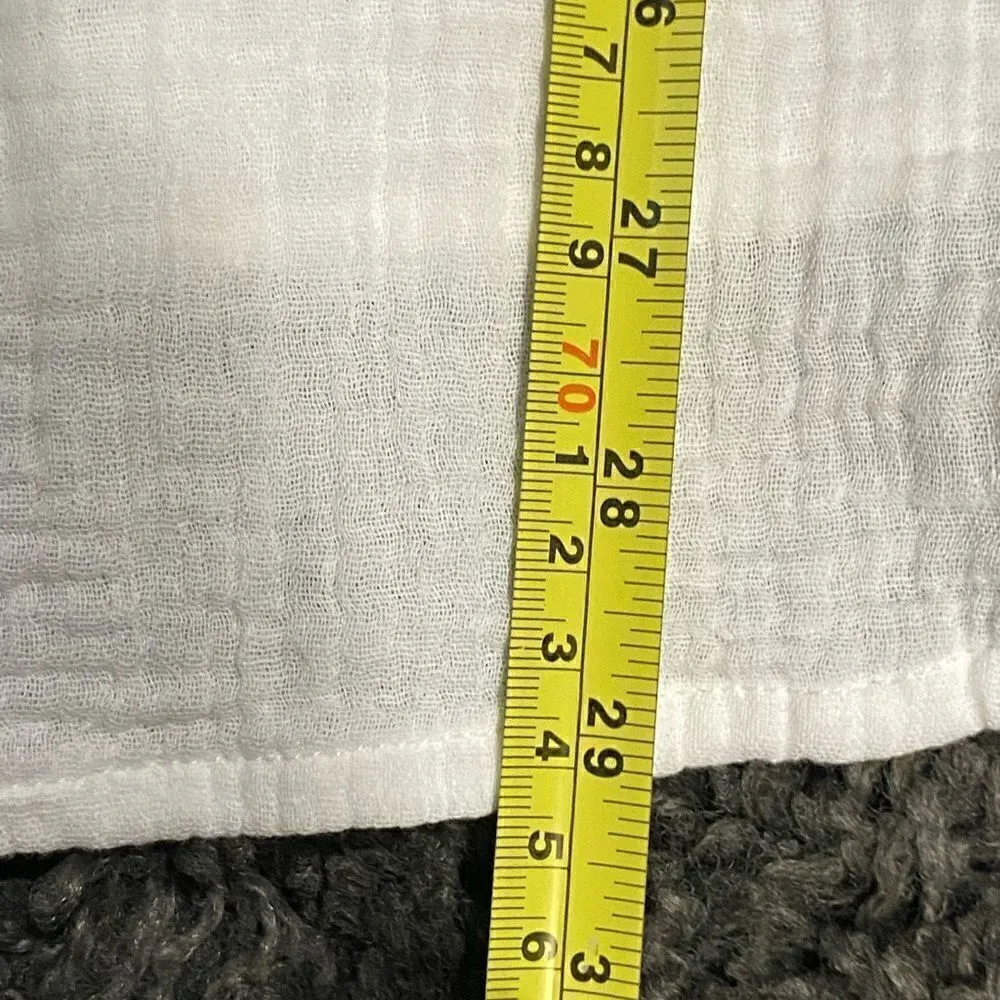 Caffe Marrakesh Solid White Casual Button Down Shirt White Size 3X - Image 12