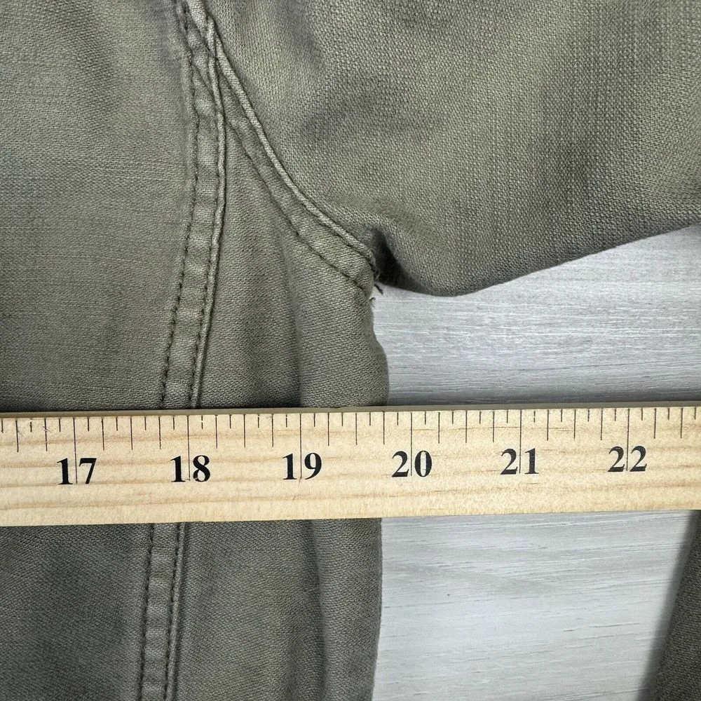 Free People Not Your‎ Brothers Surplus Jacket Green Full Zip Cargo Utility Sz S - Image 8