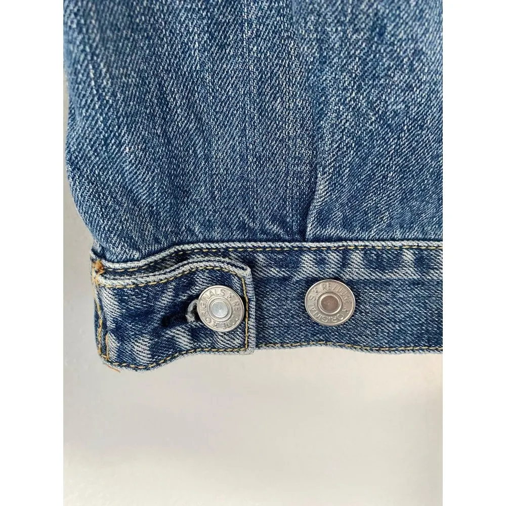 RE/DONE $365 NWT  60s STONED SHRUNKEN DENIM JACKET SZ SMALL - Image 10