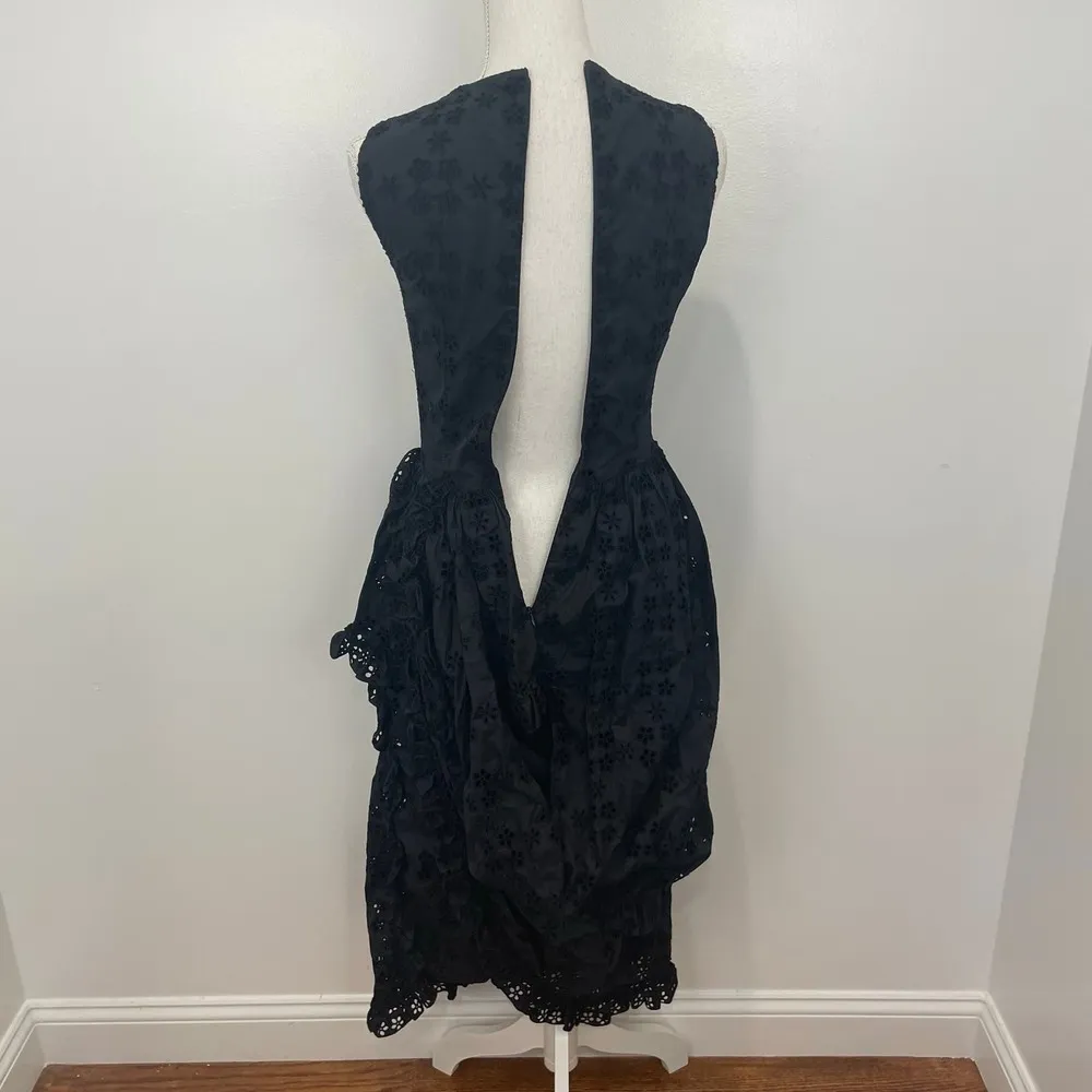 Simone Rocha Eyelet Midi Dress Sleeveless Draped Back Dress Size 2 NWT $1,770 - Image 8