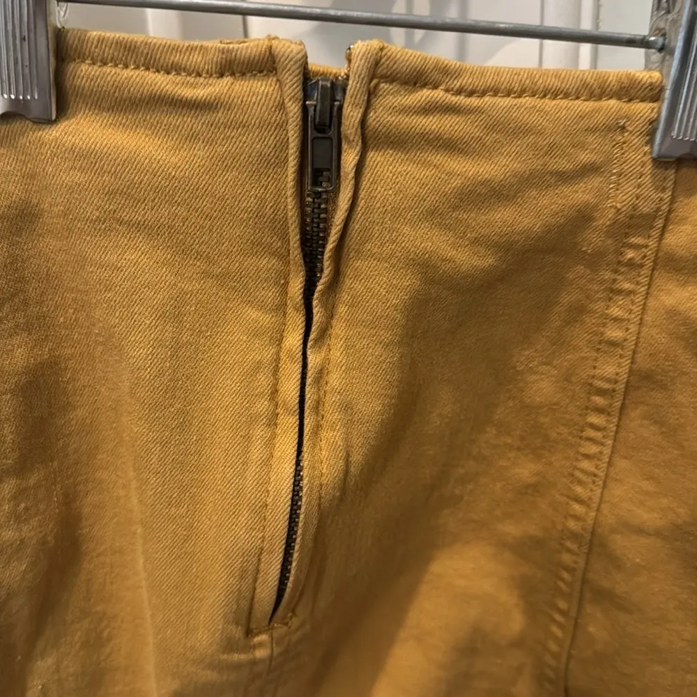 PacSun Mustard Mini Skirt | Cotton Casual Neutral Basic | Size 26 / Small - Image 3