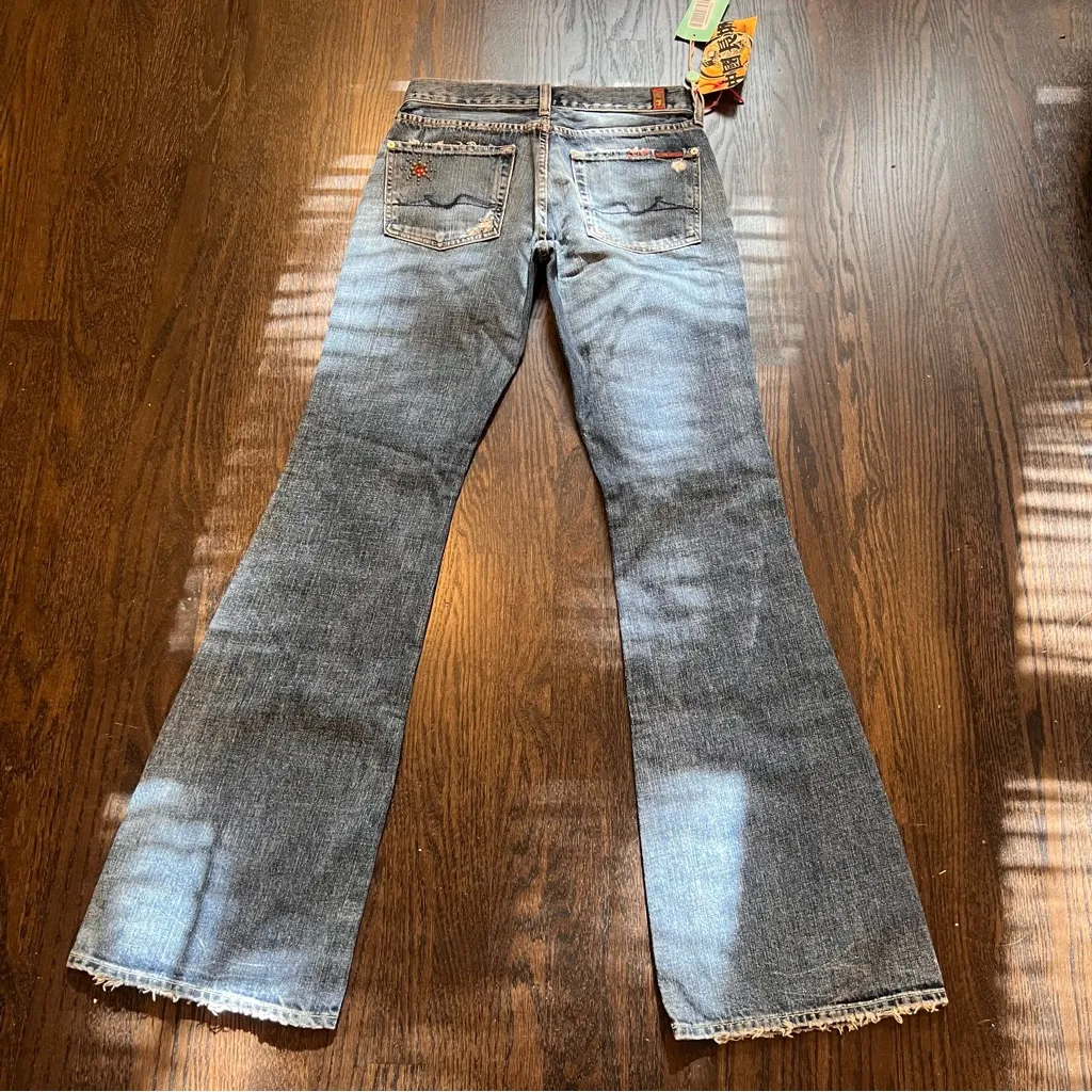 Rare Vintage NWT 7 For All Mankind China Wall Flare Wide Leg Jeans - Image 11