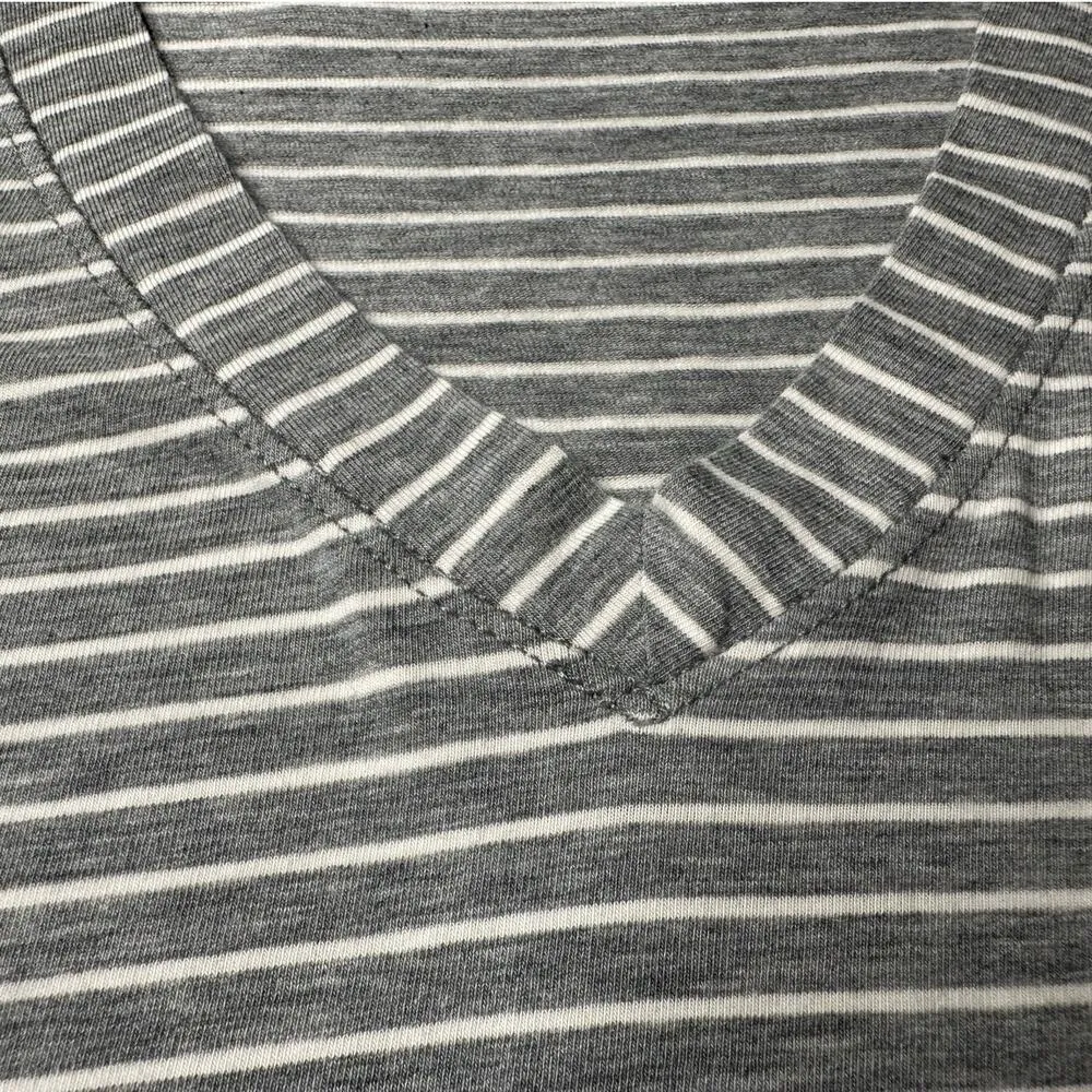 Lululemon Love Tee III - Modern Stripe Heathered Medium Grey White - Image 5