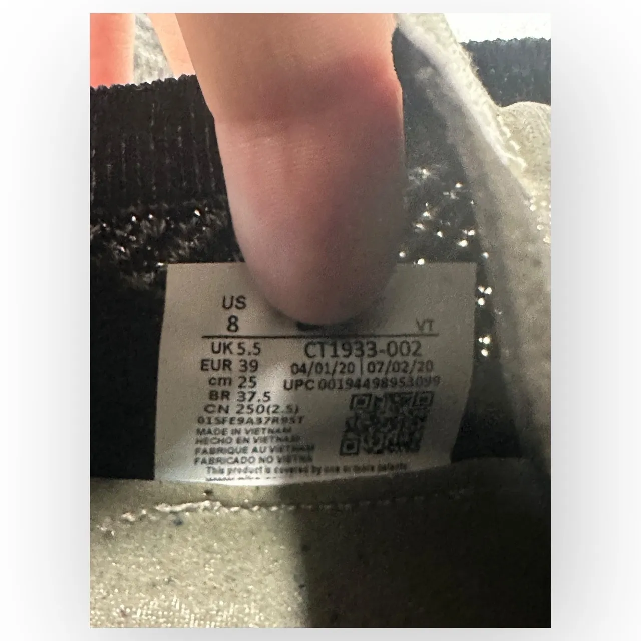 Nike Dark Grey FlyEase Flyknit VaporMax Running Sneaker US 8 - Image 5