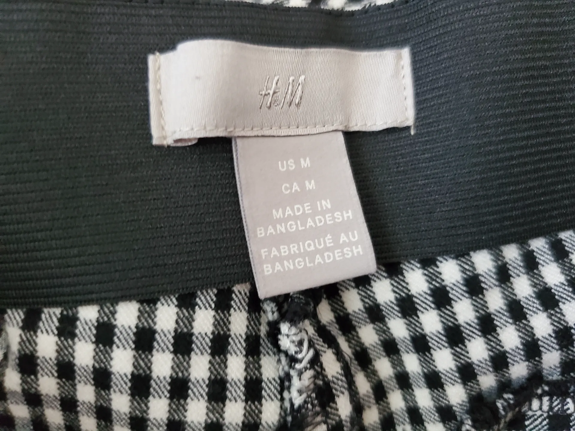 H&M Black and White Checkered Dress Pants - Image 5