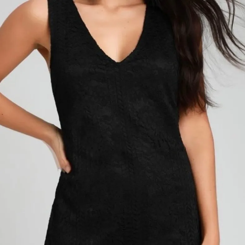 Lulus Thinking of You Black Lace Cocktail Sleeveless Shift Dress S NWT - Image 9