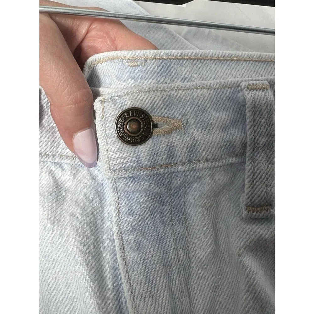 VTG Levi's USA 17550-0206 Light Blue‎ Relaxed Denim Mom Jeans Size 7 Preowned - Image 5