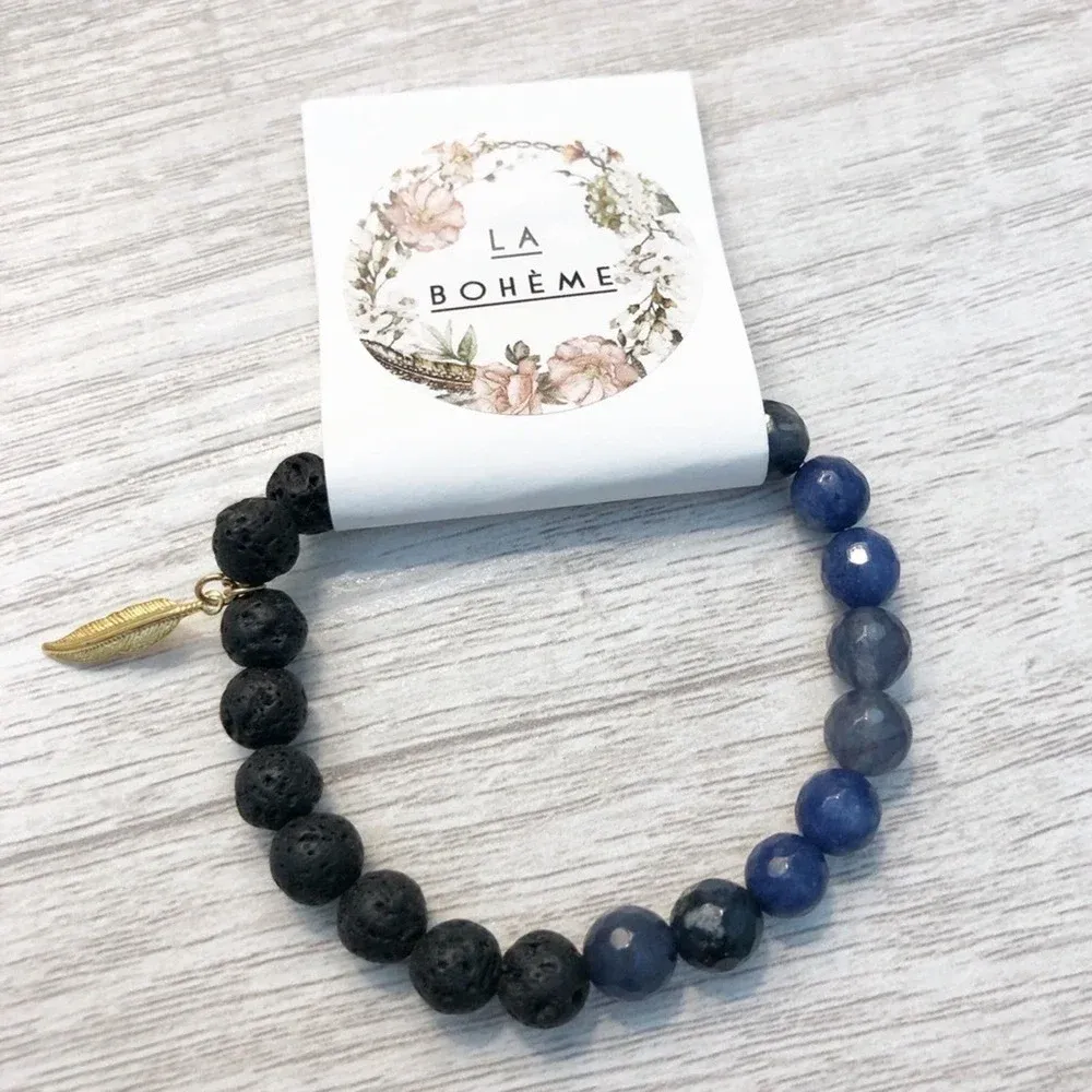 NWT LA BOHEME mixed gemstone diffuser brac…‎ - Image 3