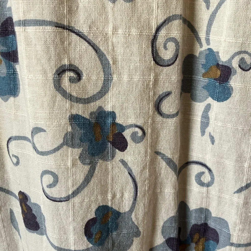 FINAL MARKDOWN HGNY Jeans Floral Linen Blend Top large Blue - Image 11