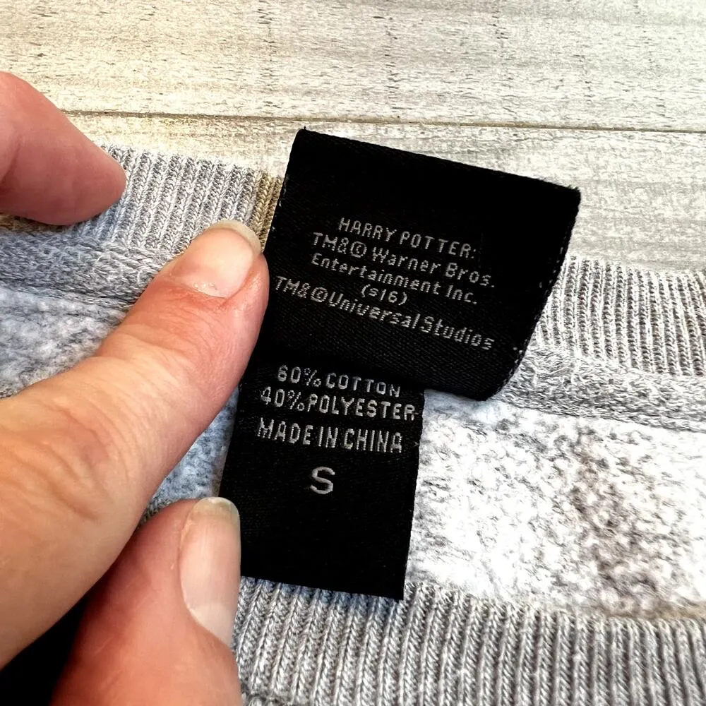 Harry Potter Slytherin Sweatshirt Size Small Gray Green Universal Studio Cosplay - Image 5