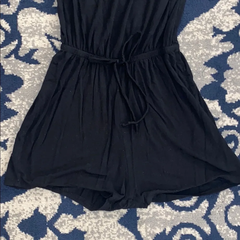 Cotton Sleeveless Romper Black - Image 3