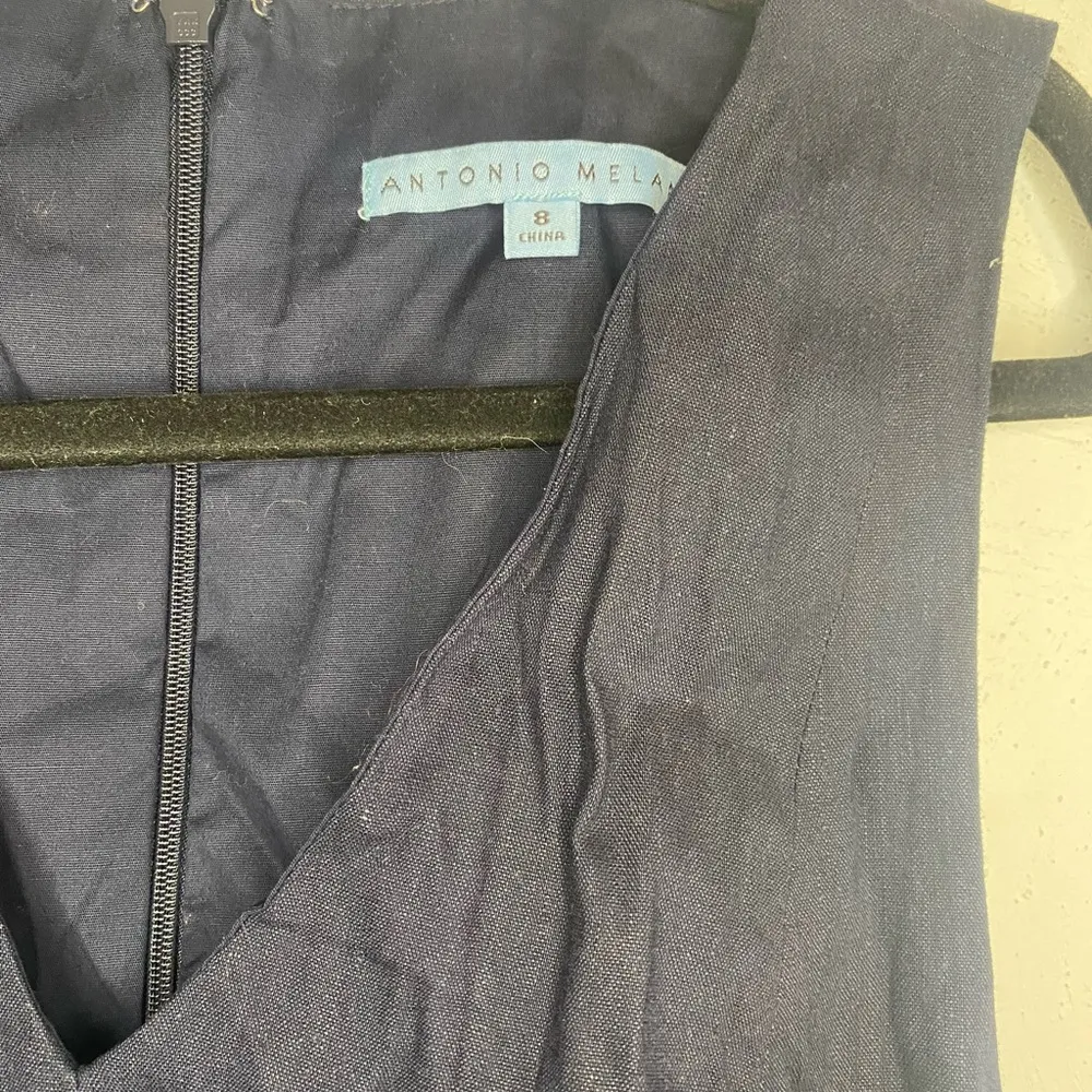 NWT Antonio Melani dark blue linen blouse - Image 4