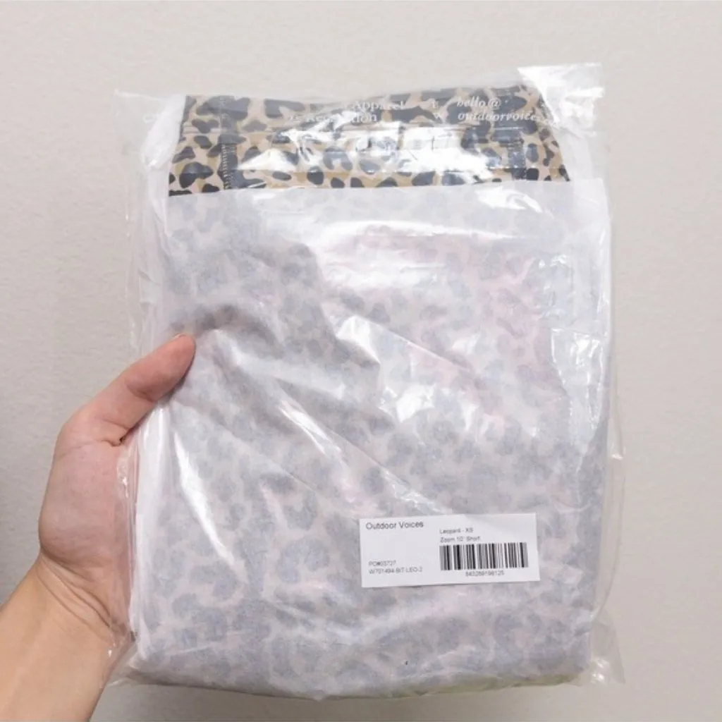 NWT Outdoor Voices Zoom 10" Bike Short XS Leopard High Waisted SuperForm - Image 2