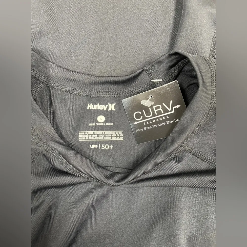 Hurley Black Swim Shirt - Size Large - Image 3