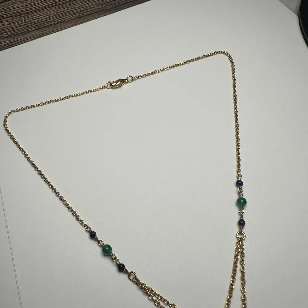 Metropolitan Museum Of Art MMA CHMF Blue Lapis Gold Tone Necklace - Image 9