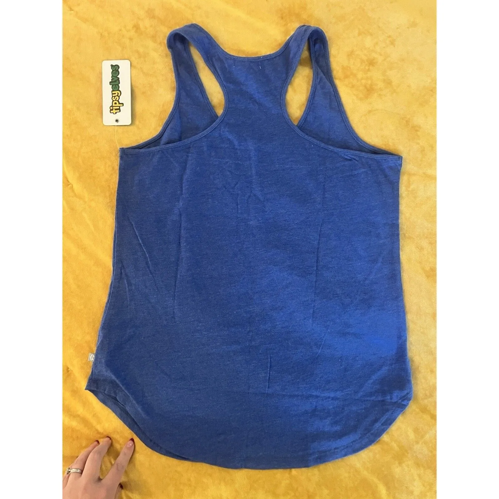 NWT Retro Tipsy Elves Pride Cat Tank Top Women’s Medium Cotton Tank Top Blue - Image 9