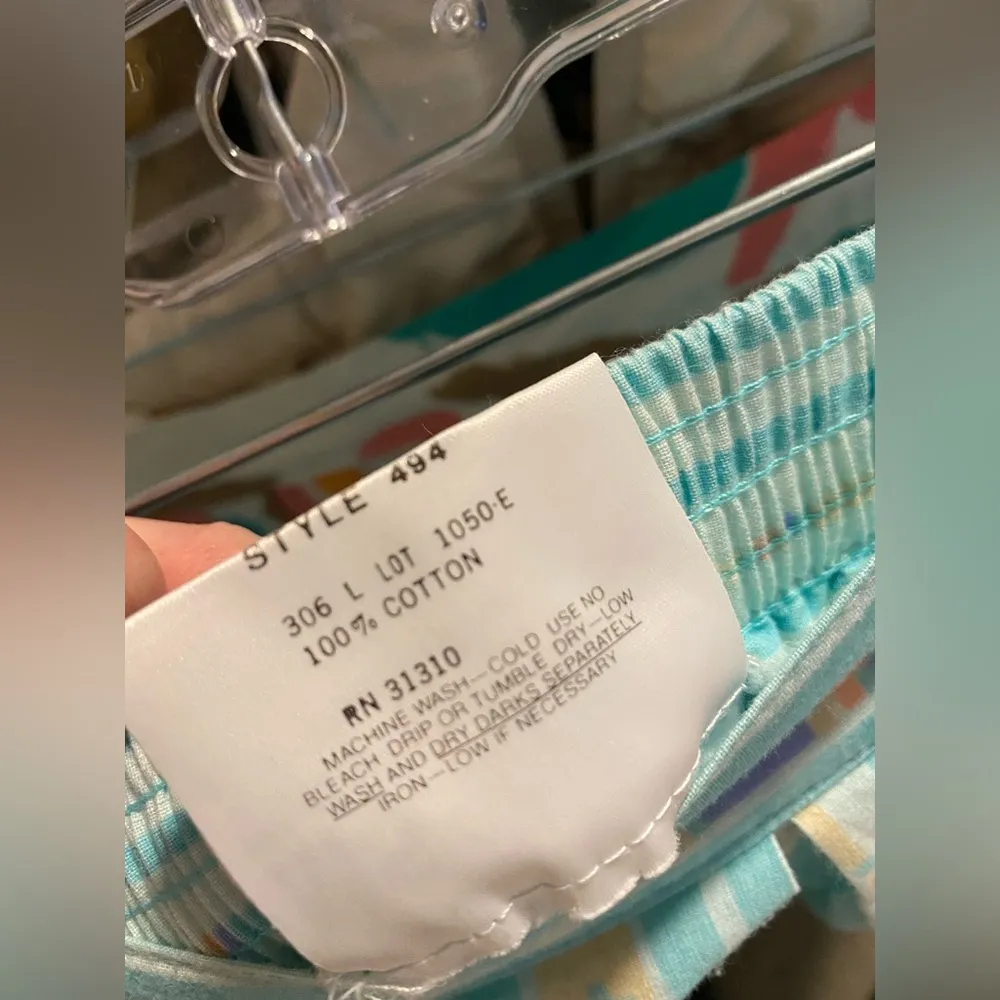 Vintage Boho Ms. Paquette California Pastel Mint Green Blue Tribal Midi Skirt Size L - Image 11