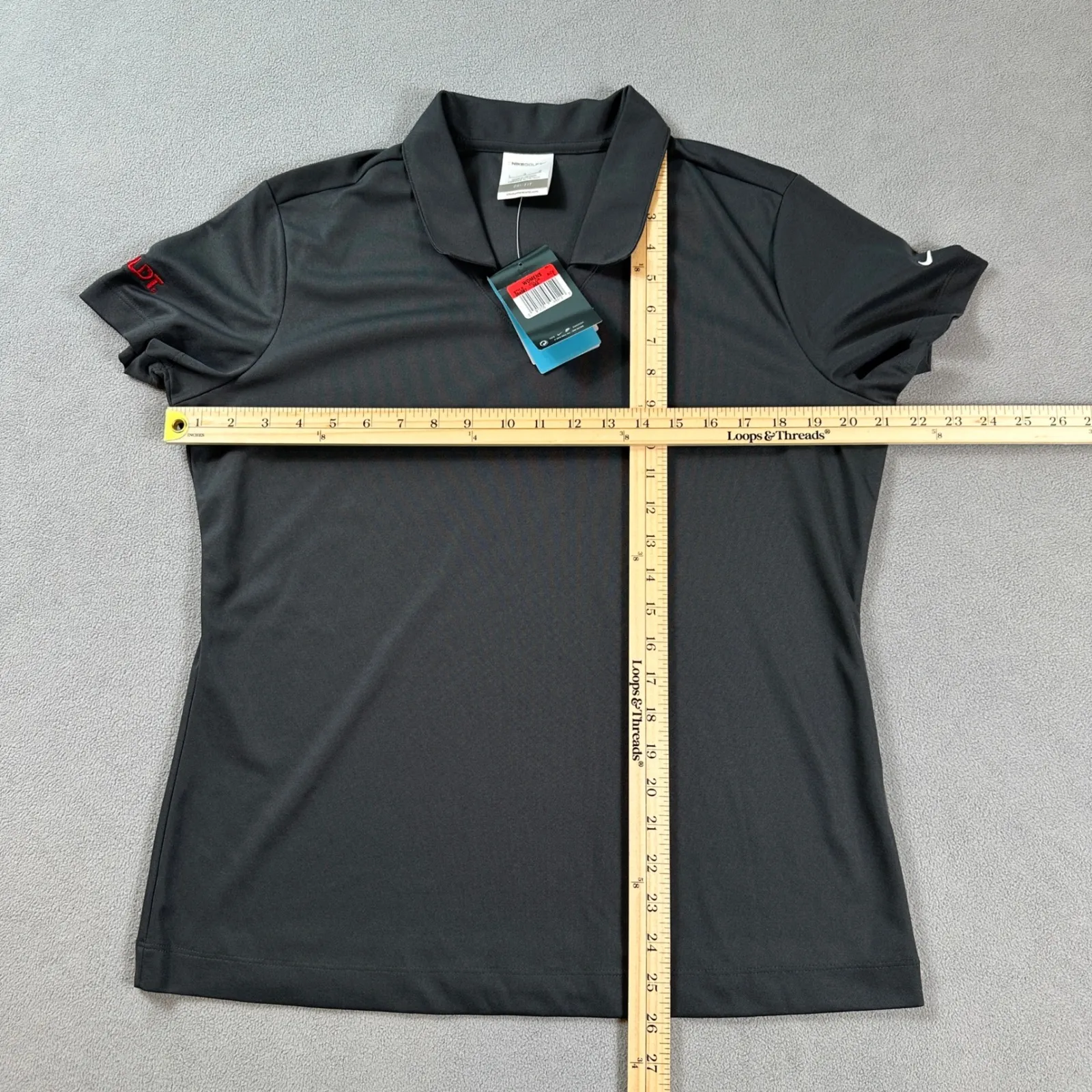 BOLDT Company Nike Golf Polo Shirt L Gray Womens Dri-FIT Short Sleeve Sport NWT - Image 3