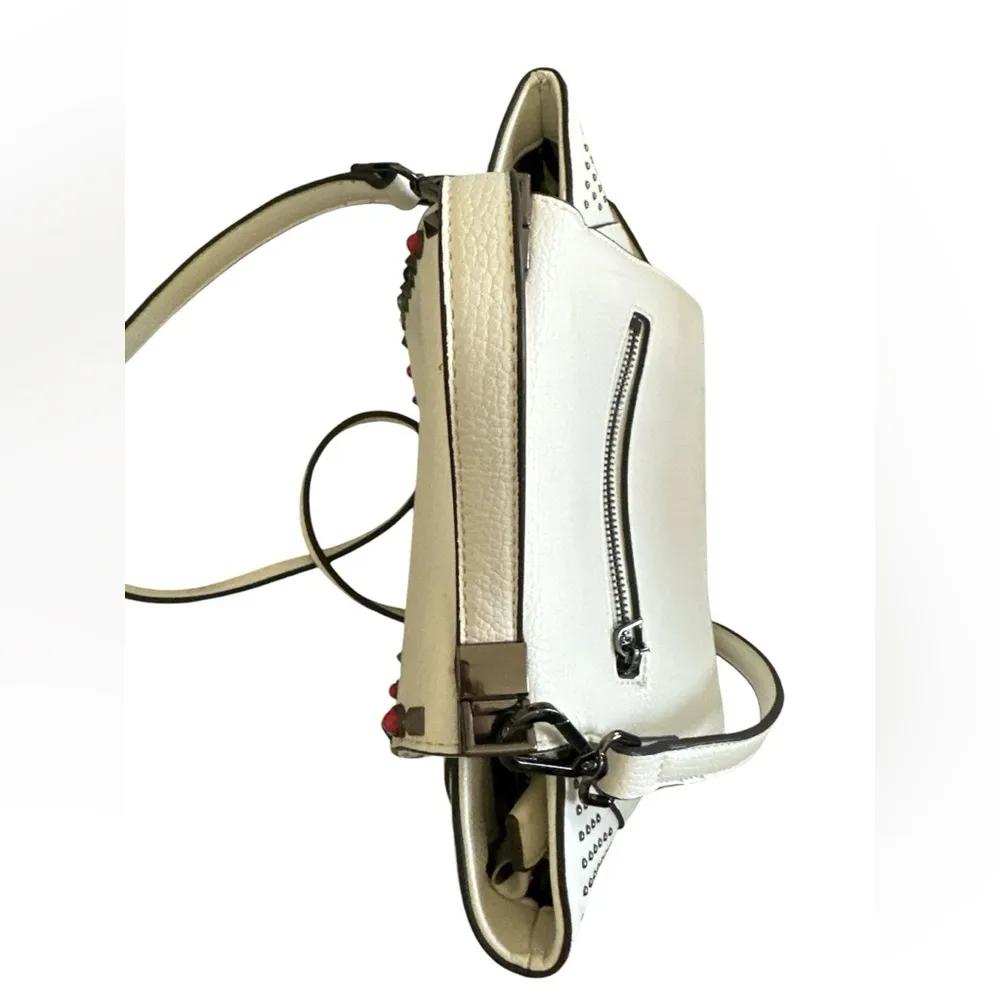 Nicole Lee Multicolor Studded White Crossbody Bag - Image 7