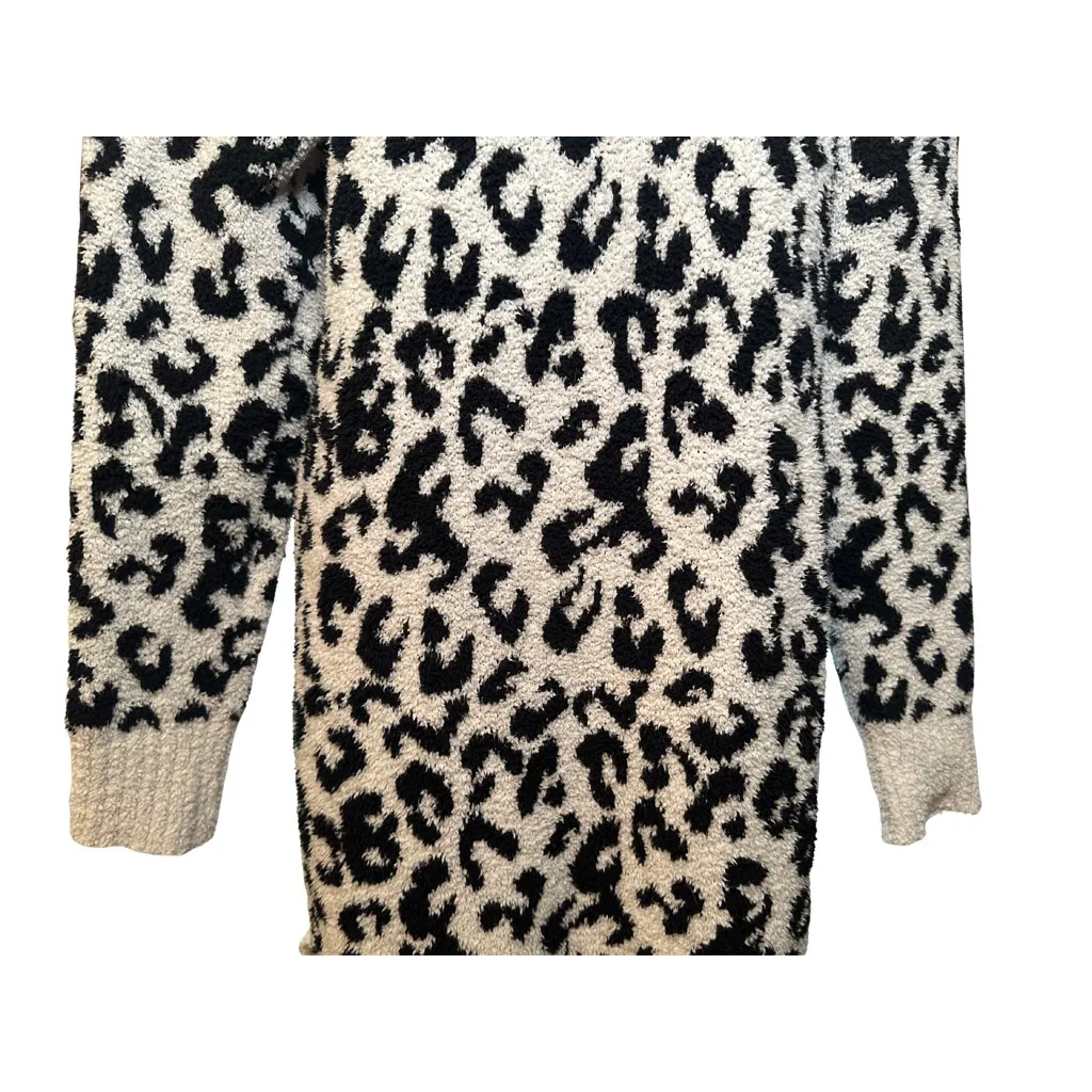 UGG Size M/L Leopard Print Cardigan Duster with Hood - Image 11