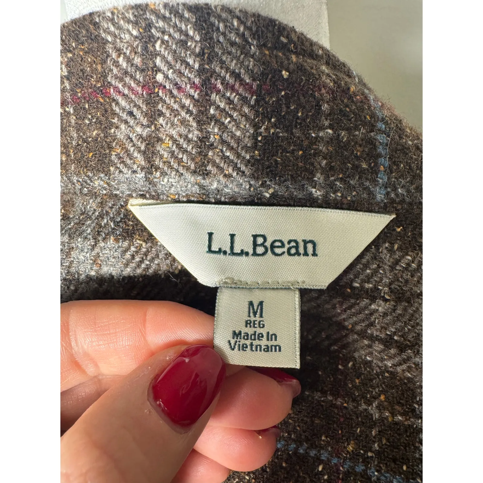 Vintage Preppy Academia L.L. Bean Wool Blazer Jacket Medium Brown - Image 7