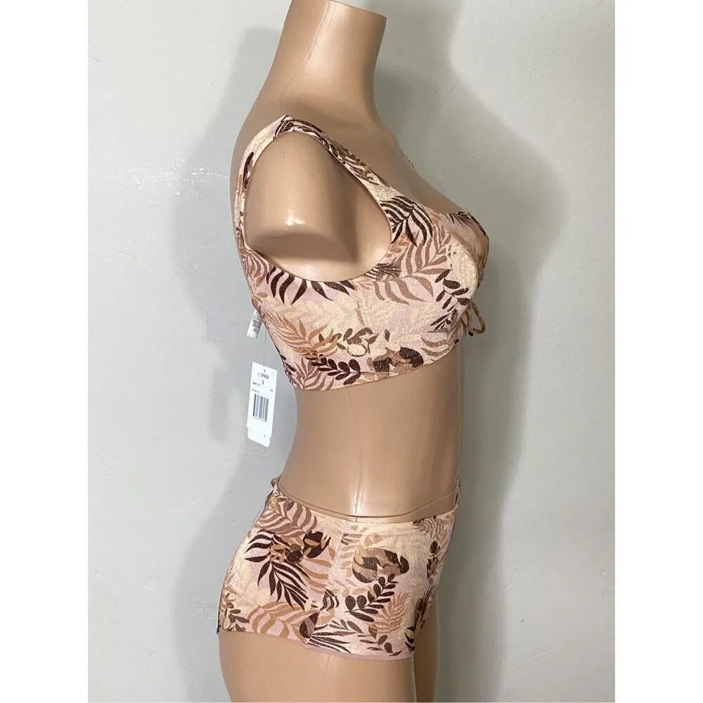 L*SPACE shimmer brown bikini set. Small. Retails $198 - Image 3