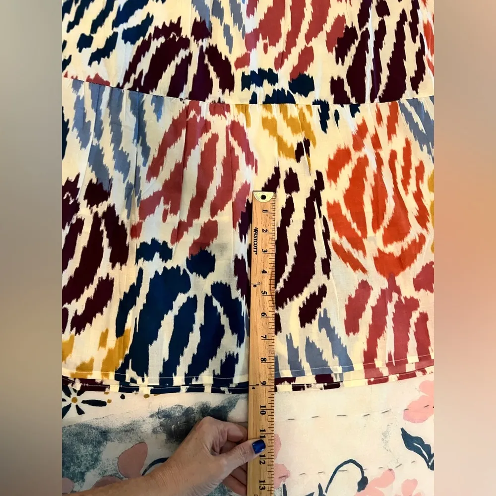 T TAHARI M Multicolor Sleeveless Maxi Dress Abstract Tiered Halter - Image 12