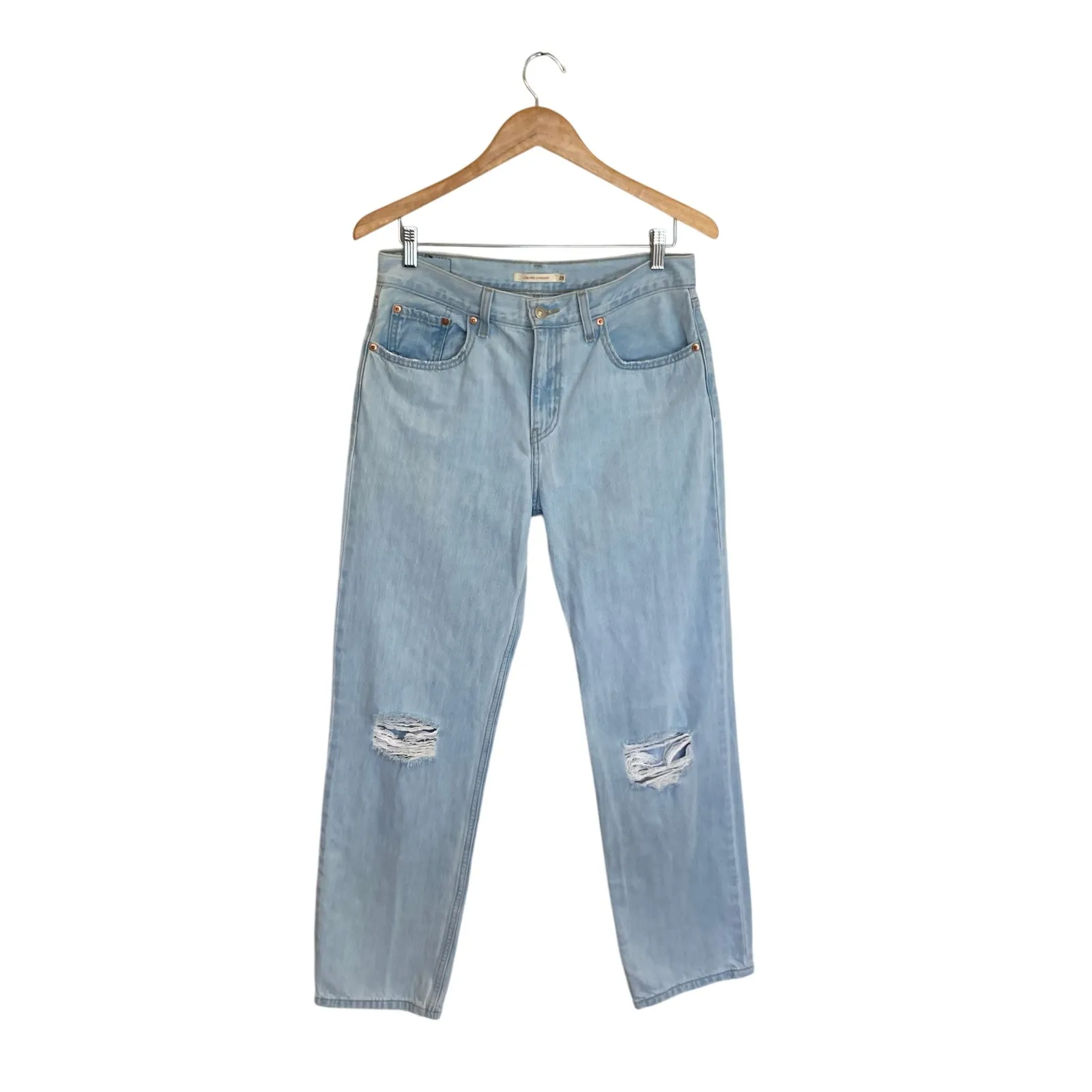 Levi's Low Pro Jeans In Charlie Won Light Wash - Image 2