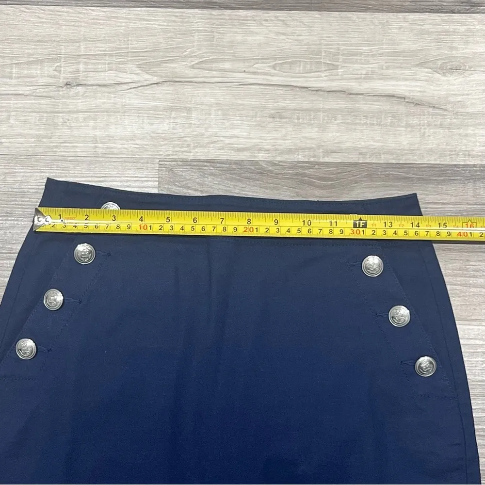 LOFT Blue Mini Pencil Skirt for Work - Image 3