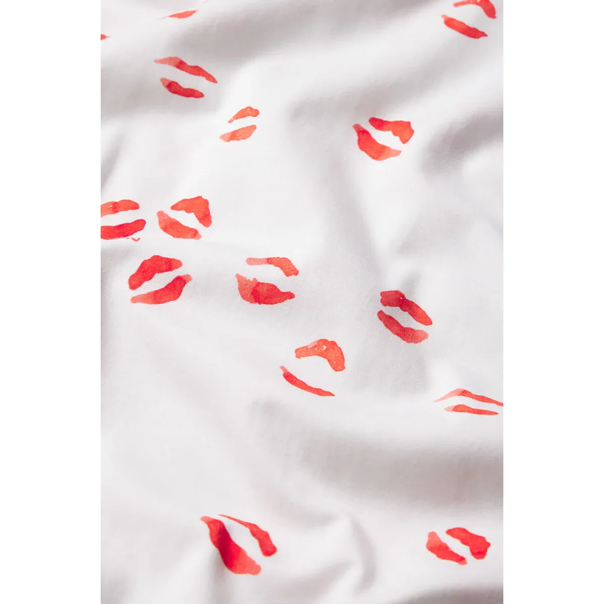 Lake Pajamas PJs Pima Classic Long Long Set KISSES NEW NWT S $128 Kate Schelter Red - Image 4