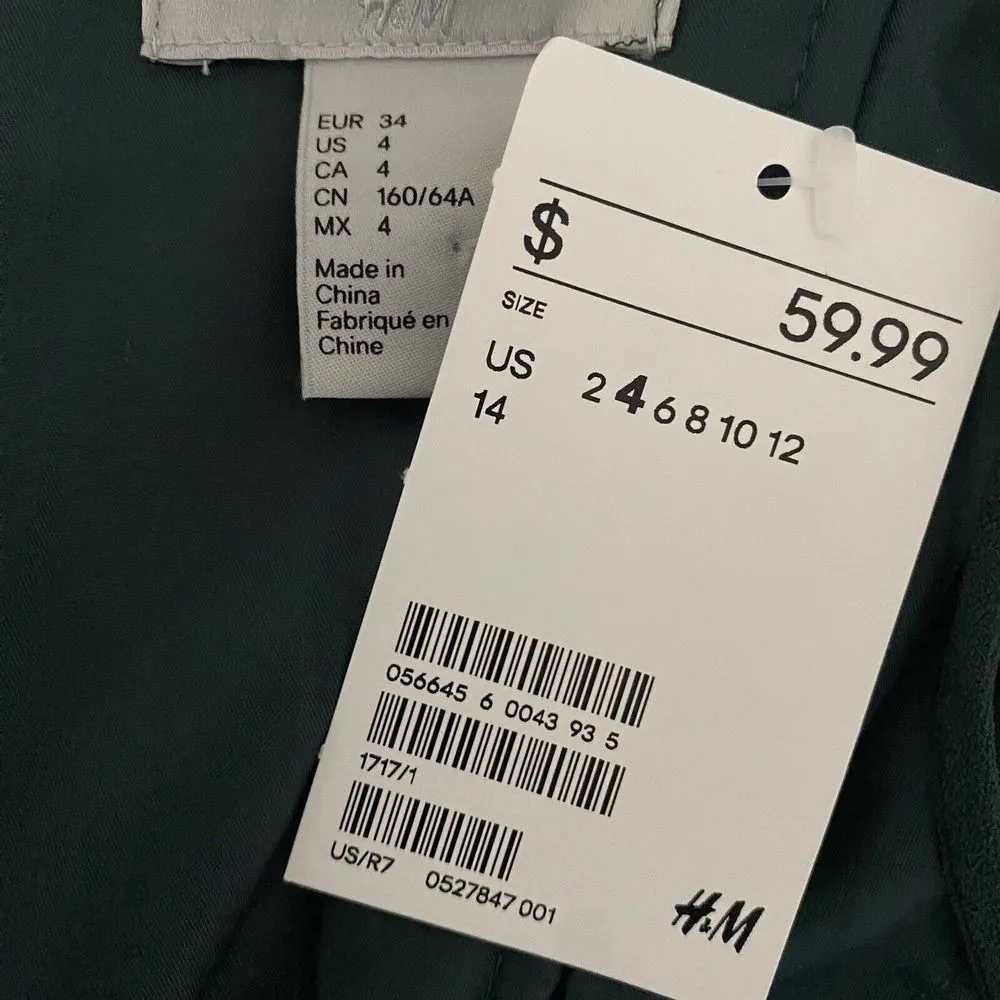 H & M Off the Shoulder Ruffle Cropped Wide Leg Jumpsuit Size 4 NWT - Image 7