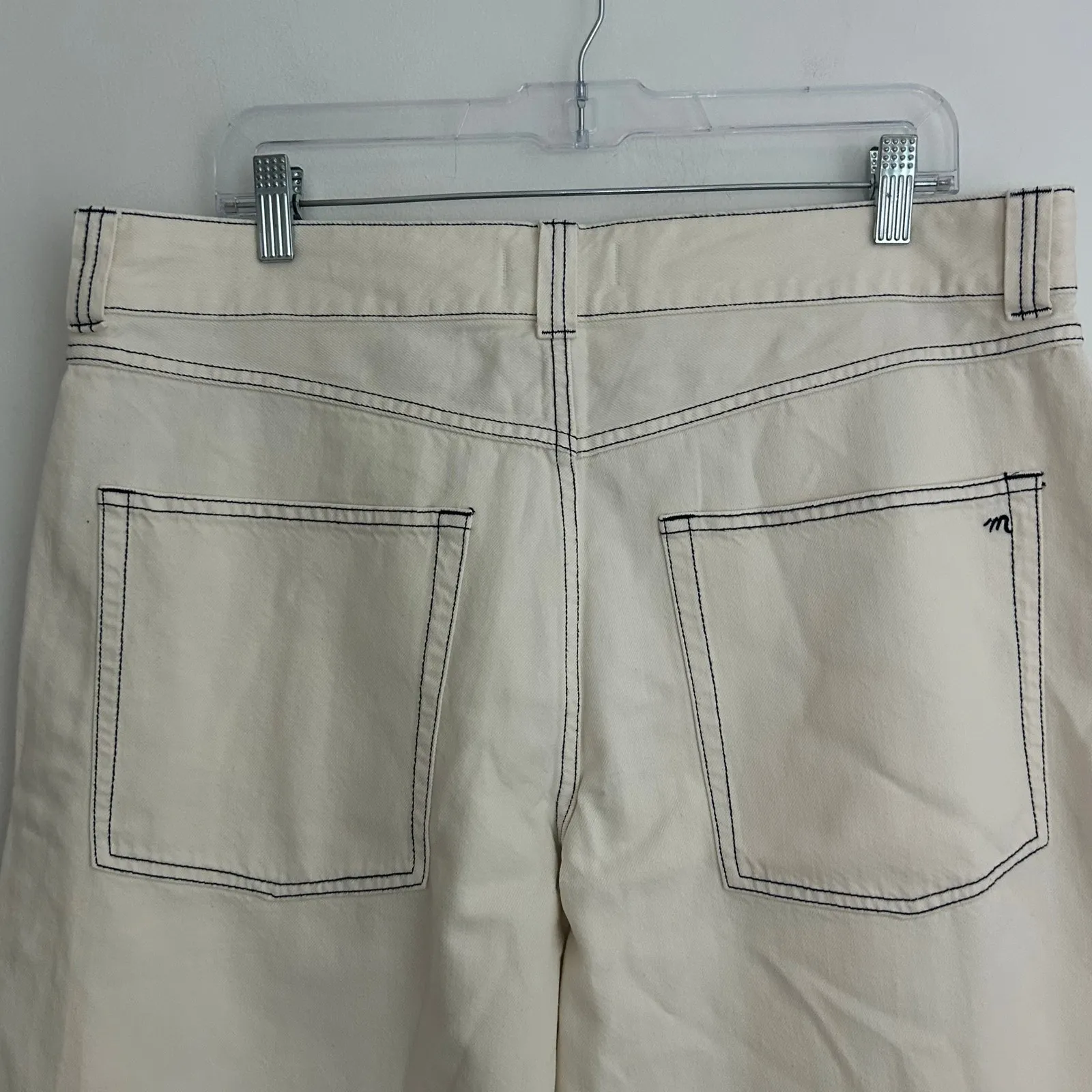 Madewell Women's Superwide Leg Utility Jeans Vintage Canvas Full Length 32 New - Image 7