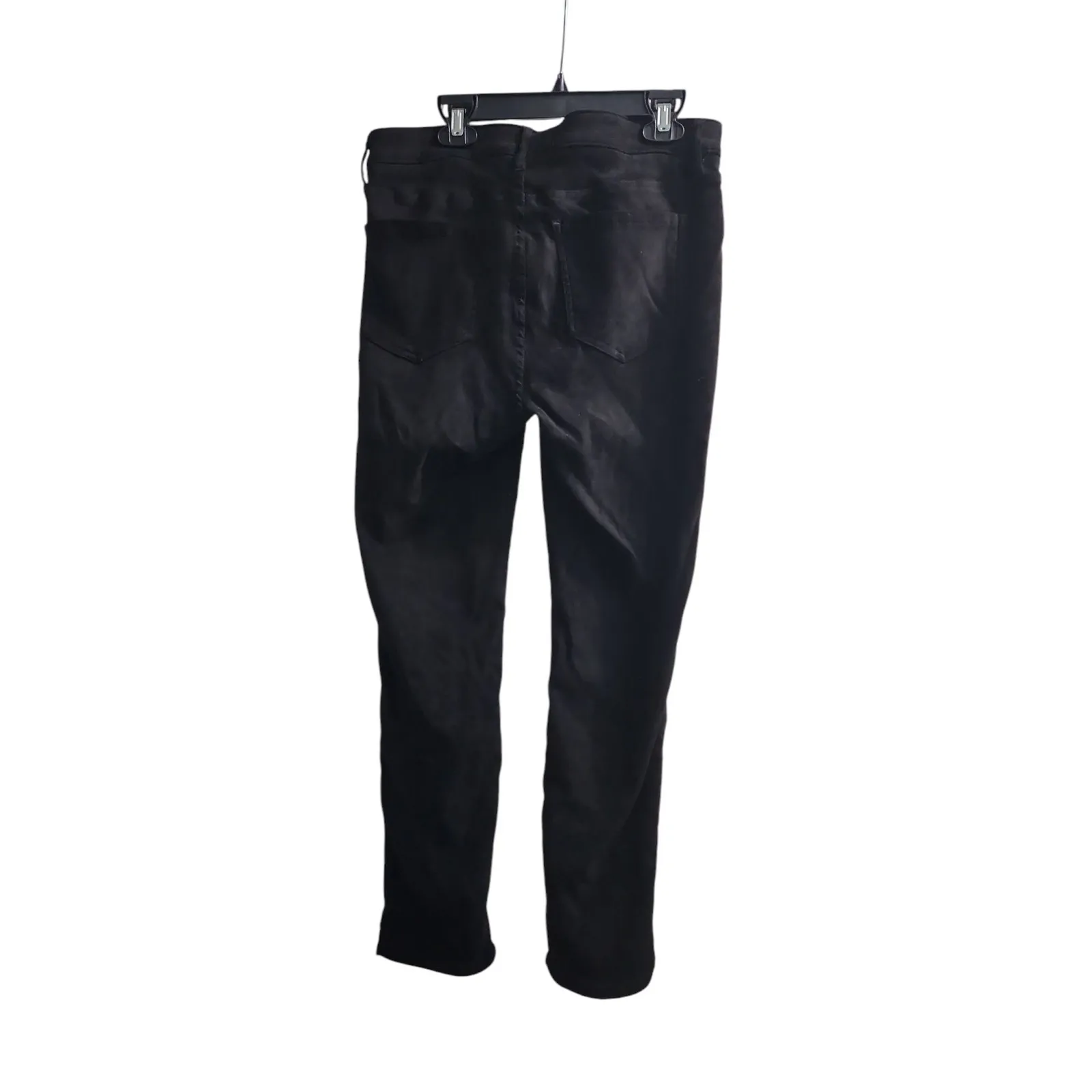 NYDJ Alina Skinny Jeans Lift Tuck Technology Black Coated‎ Size 6 - Image 2