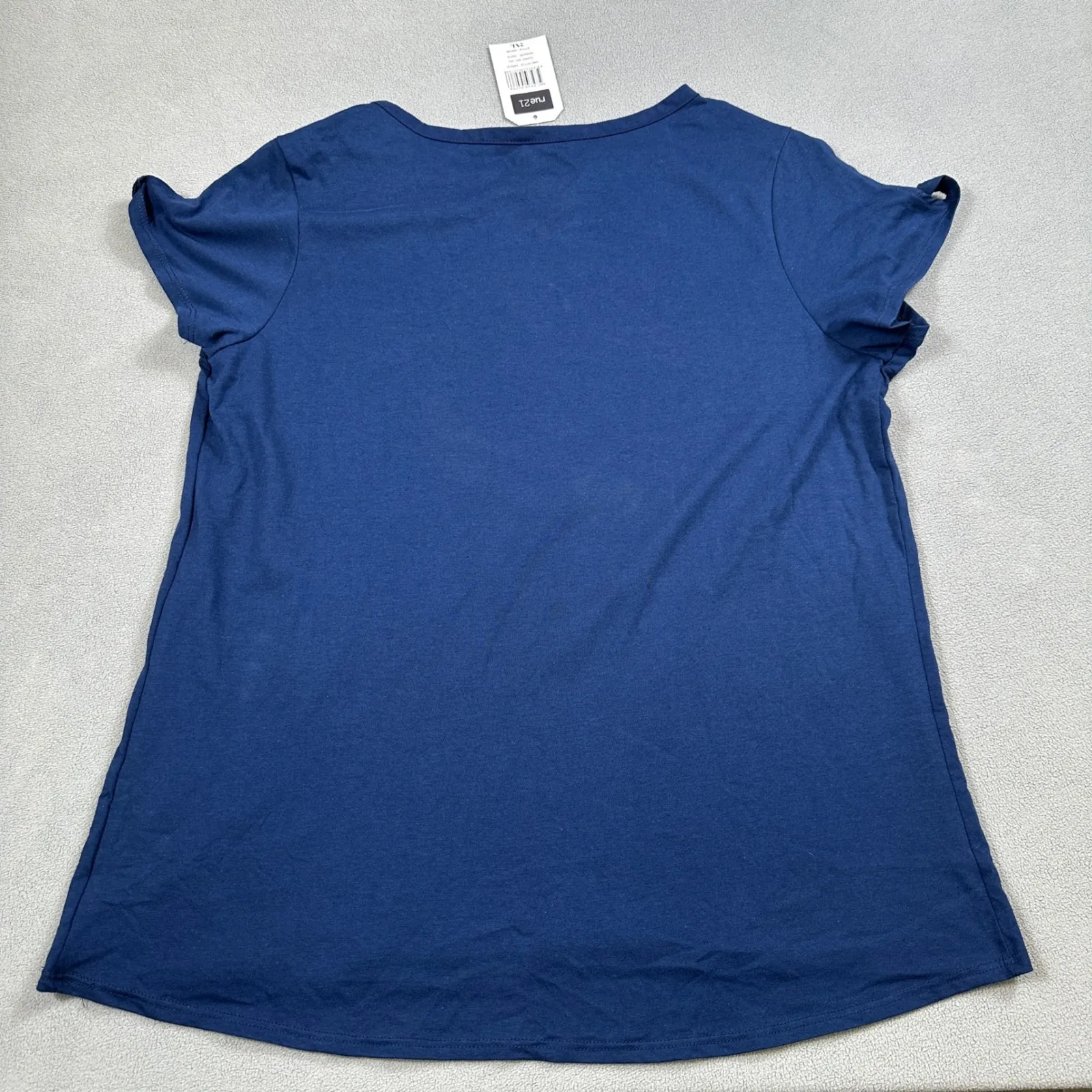 Janis Joplin Concert Shirt 2XL Blue Womens American Flag Concert Slit Tee Top Size XXL - Image 2