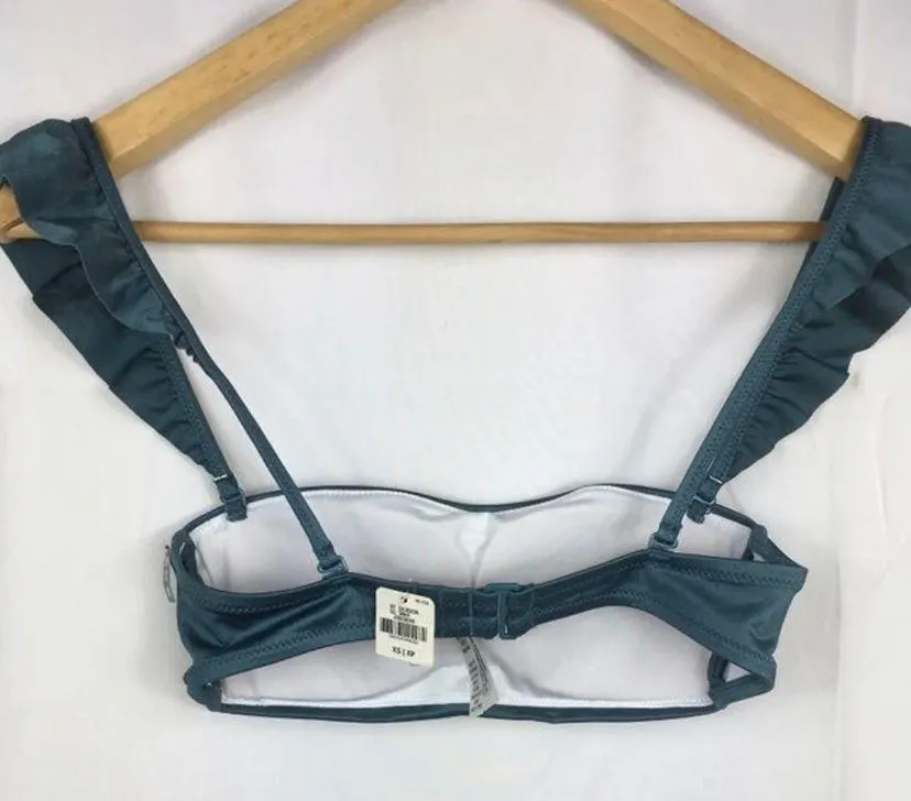 VS PINK Teal Ruffle Bandeau - Image 2