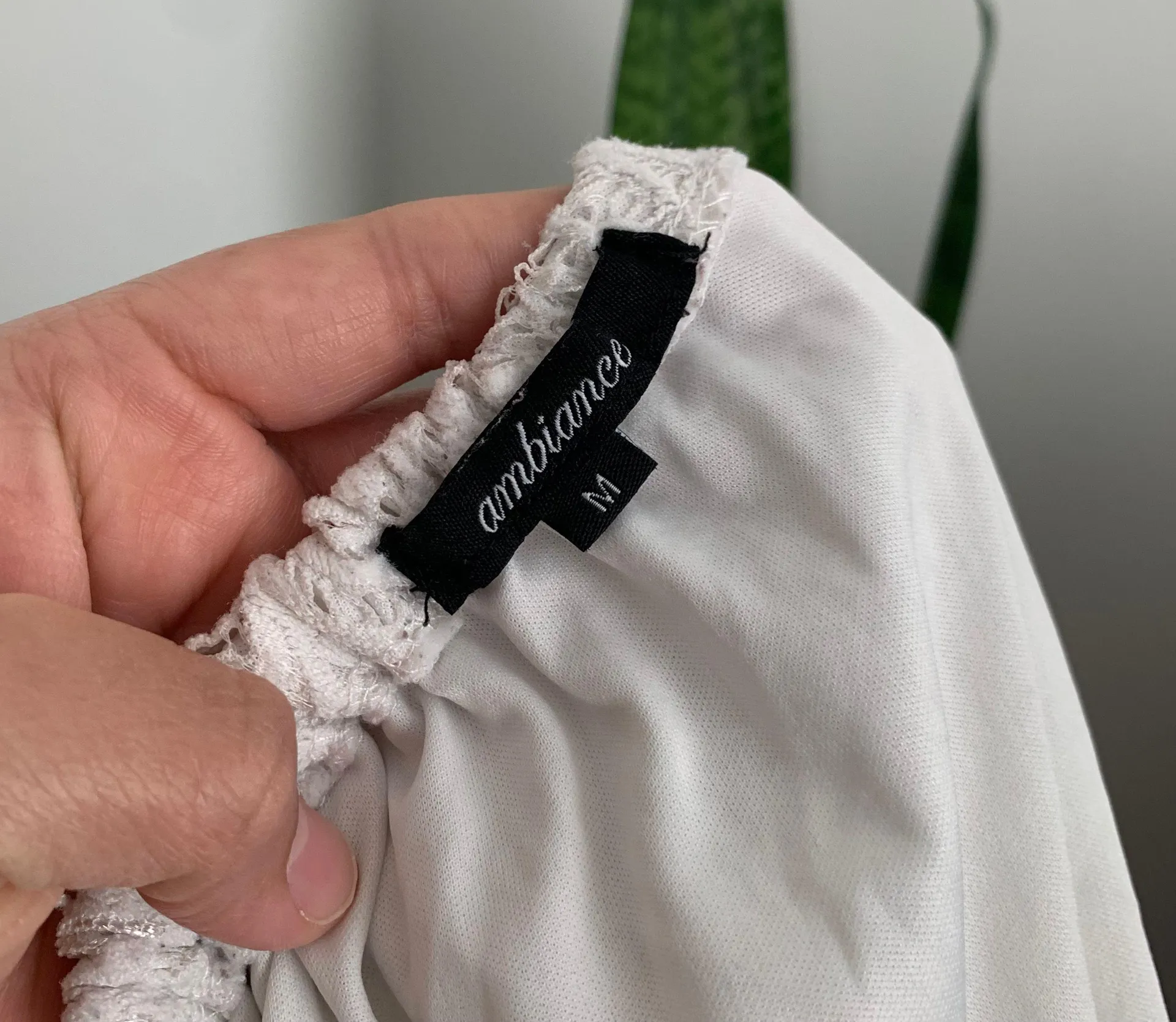 Ambiance White Lace Crop Top - Image 2