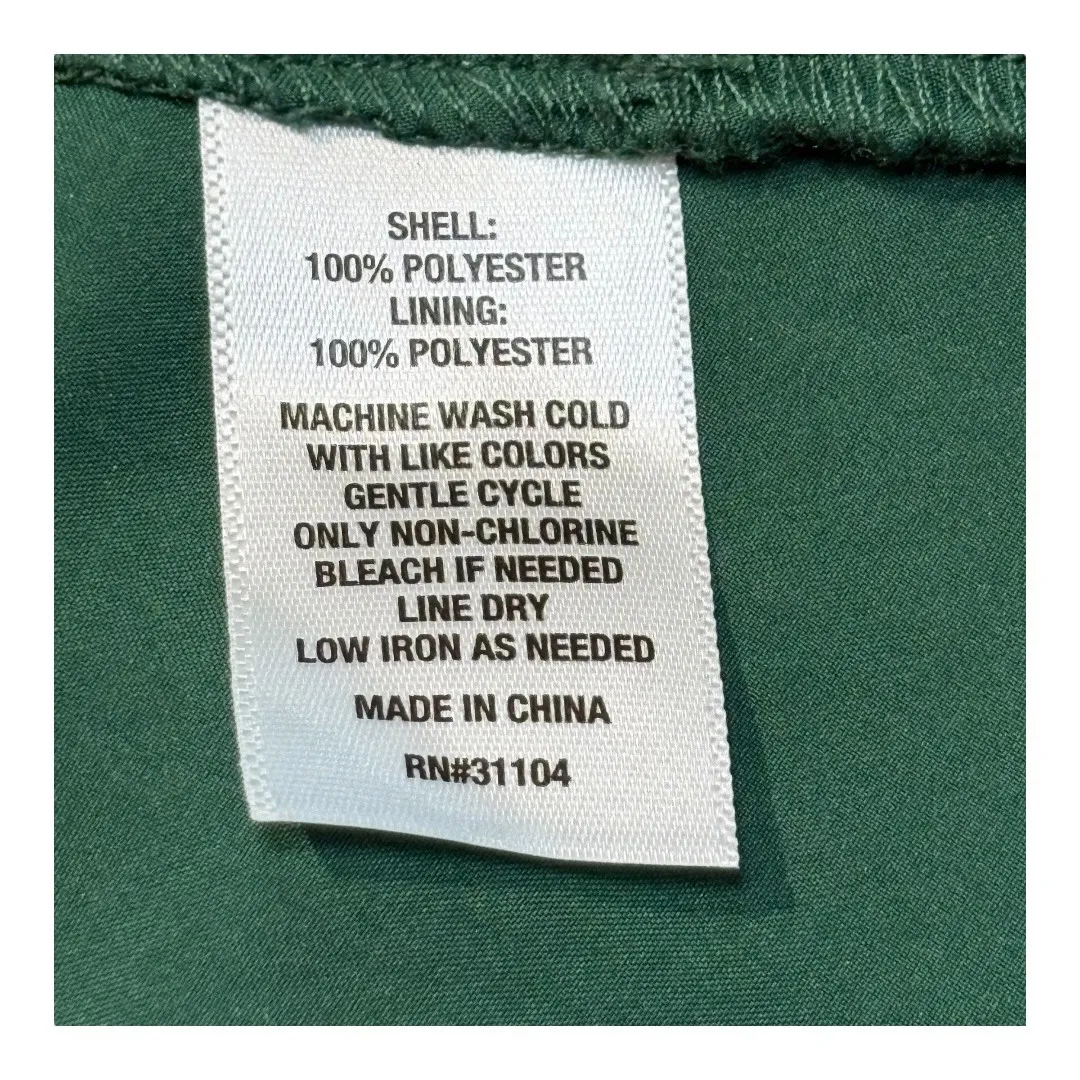 Crown & Ivy Shadow Stripe Tiered Mini Dress‎ Sheer Sleeve Party Green Size Large - Image 15