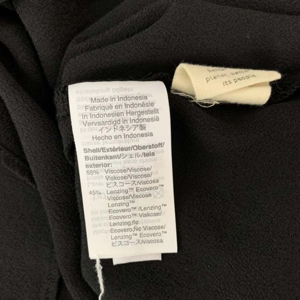 Madewell Womens Dress Medium Black Short Sleeve Minimalist Casual Chic - Image 5