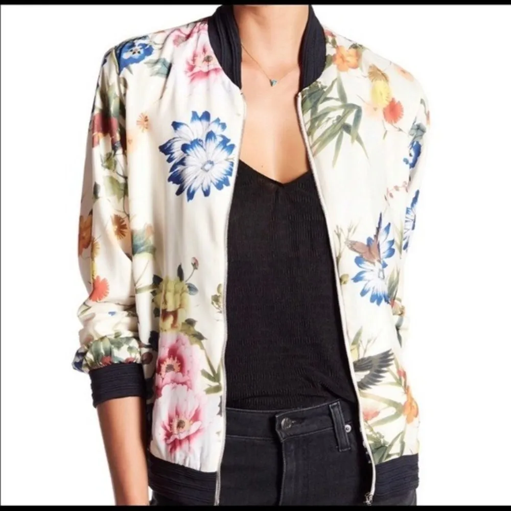 Bagatelle Collection‎ Floral Bomber Jacket Small - Image 2