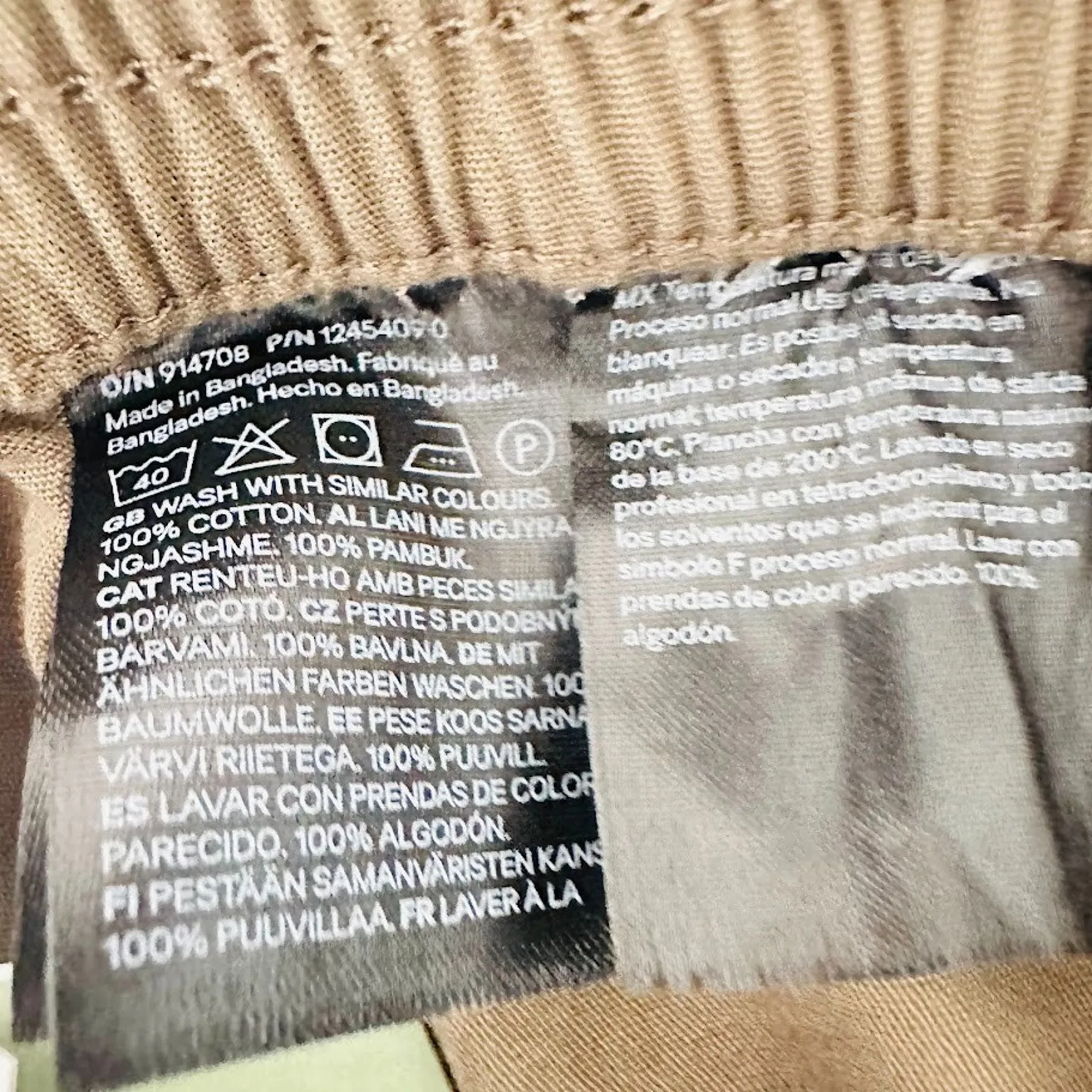 H&M Divided Women's Size 18 Army Green Wide Leg Cargo Straight Leg Pants Casual - Image 5