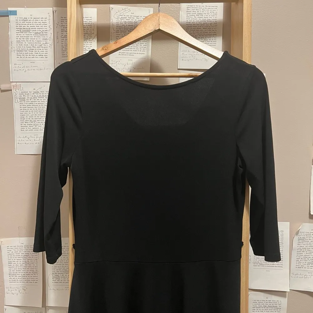 Classic Black A-line Midi Dress made in the USA - Image 4