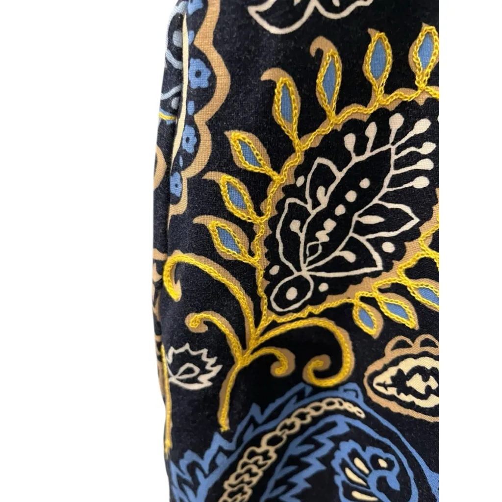 J. McLaughlin Embroidered Paisley Sleeveless Floral Sheath Dress Size Large $228 Blue - Image 4