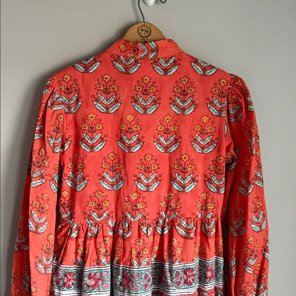 NEW VICTORIA DUNN santorini dress in stardust XS Orange - Image 9