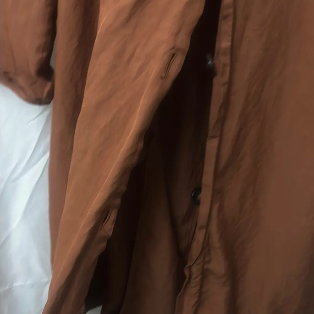 Zara Women's Brown Double-Breasted Coat - Image 9