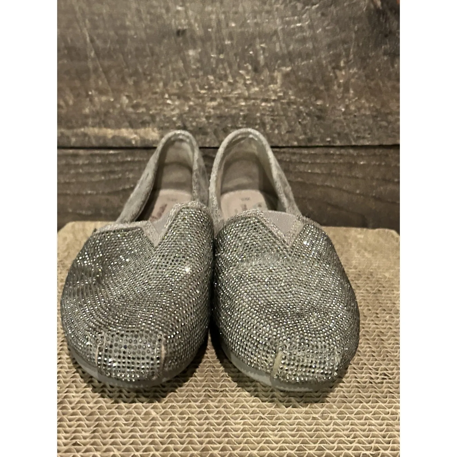 Skechers Luxe BOBS Slip On Shoes Women's Size 6 Big Dreamer Silver ‎ Metallic - Image 3