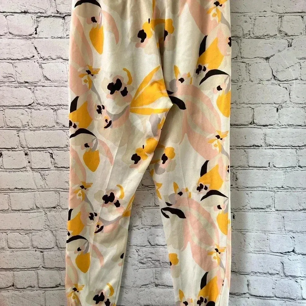 Heidi Klein Honolulu‎ Woven Harem Trousers Drawstring Elastic Waist Size Small Yellow - Image 9