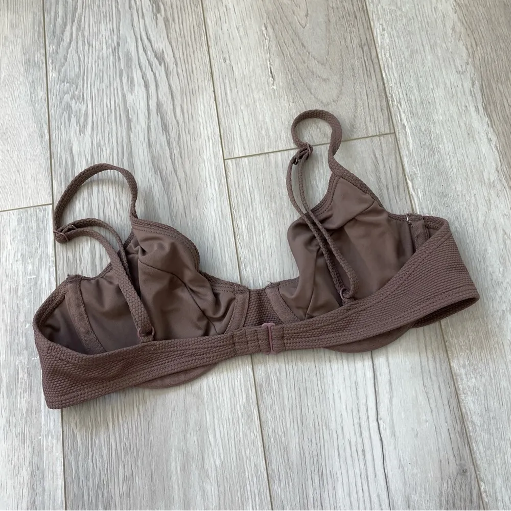 NA-KD  Structured Thin Strap Bikini Cup Bra Brown (size 34aa) underwire - Image 2