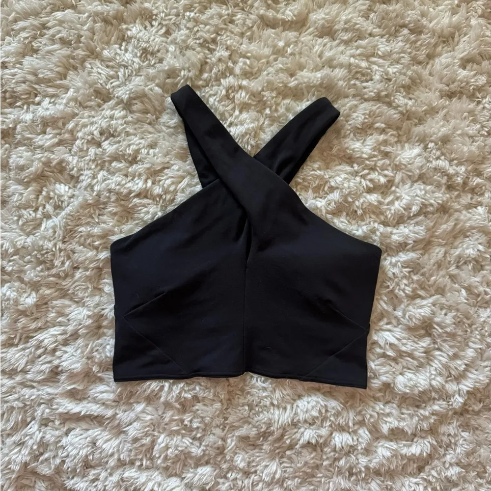 Black Nulu Wrap-Front Longline Bra Lululemon - Image 2