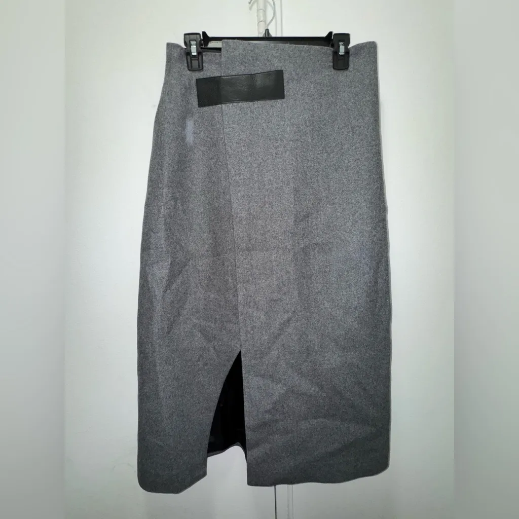 ZhiZhi Wool Grey Maxi Skirt Proenza Schouler Size US 2 / UK 6 Gray - Image 3