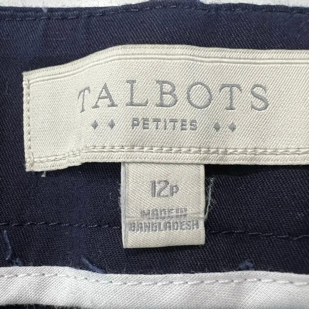 Talbots Navy Perfect Crop Pants Women’s Size 12 Petite Novelty Lobster Crab - Image 7